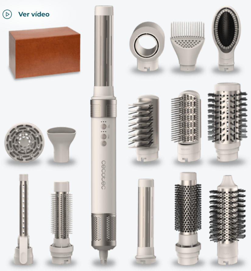 CeramicCare 14in1 AirGlam Champagne - Moldeador Multifunción Profesional