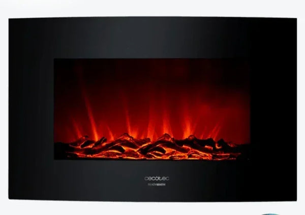 Ready Warm 2200 Curved Flames Chimenea eléctrica decorativa de 22'' (Negro)