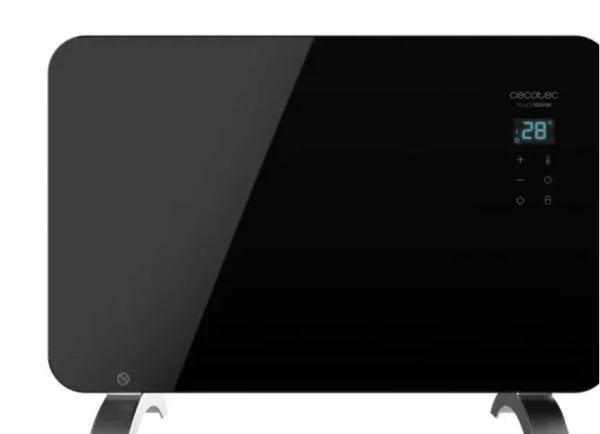 Ready Warm 6670 Crystal Connection Convector de 1000 W con placa de cristal (Negro)