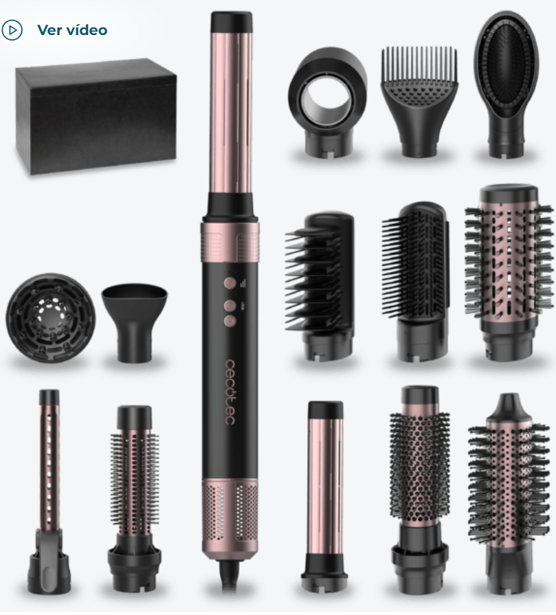 CeramicCare 14in1 AirGlam Black - Moldeador Multifunción Profesional