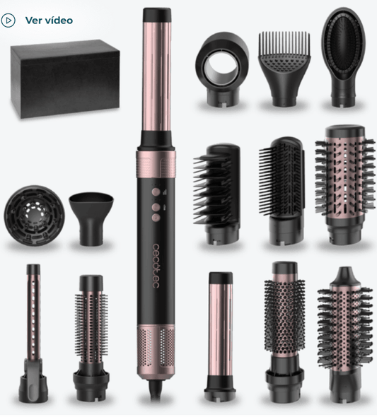 CeramicCare 14in1 AirGlam Black - Moldeador Multifunción Profesional - Cáceres Outlet