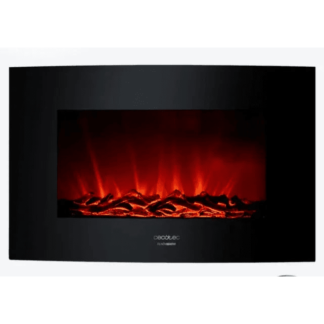 Ready Warm 2200 Curved Flames Chimenea eléctrica decorativa de 22'' (Negro) - Original - Recambio Ce - Recambio Cecotec reacondicionado
