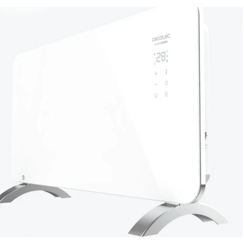 Ready Warm 6670 Crystal Connection Convector de 1000 W con placa de cristal (Negro) - Convector Recambio Original Cecotec